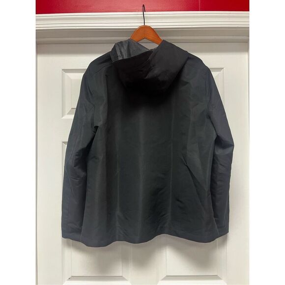 MK Michael Kors Black Bill Hooded Logo Sleeve Rain Jacket sz XL EUC Not Michael - Picture 5 of 10